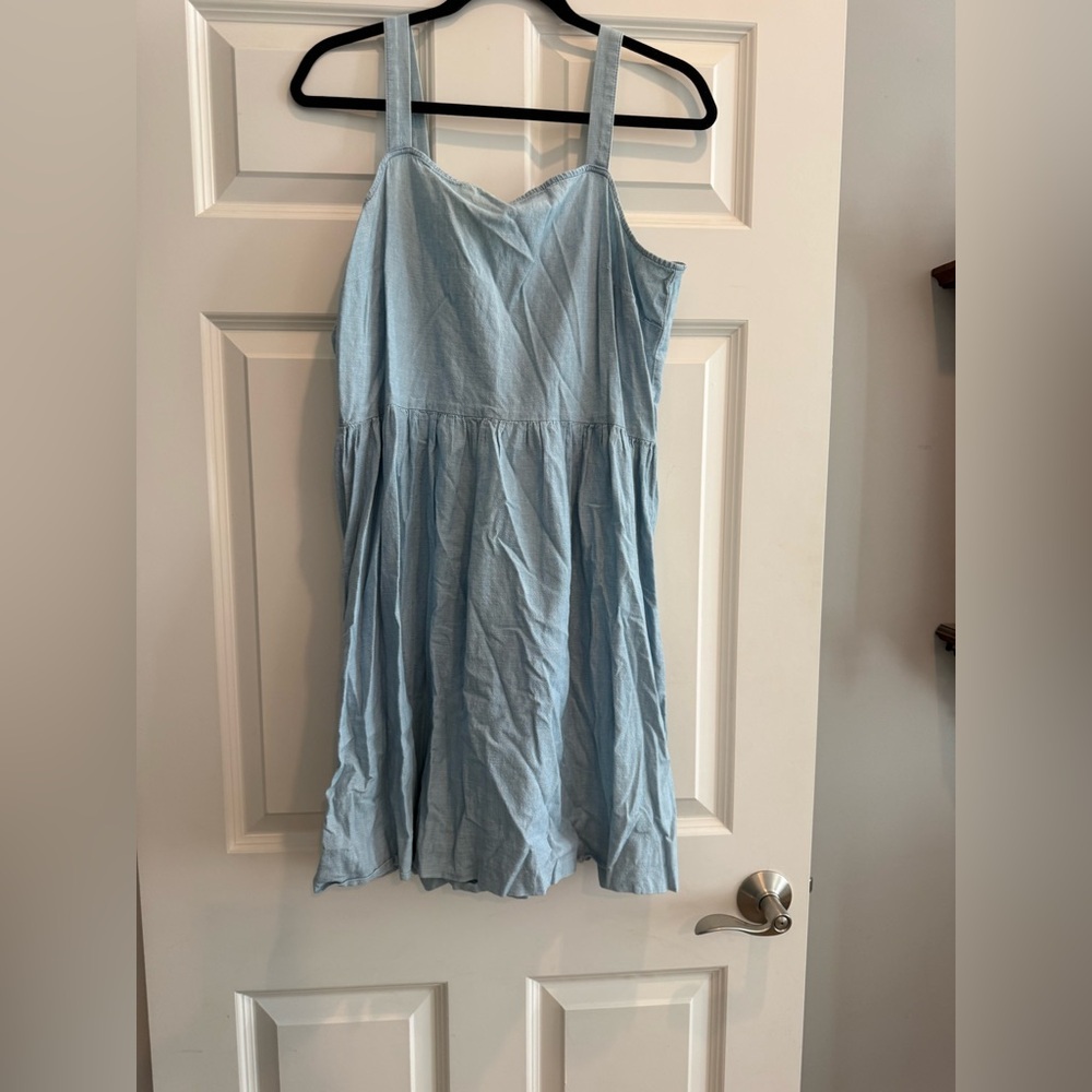 J. Crew Light Blue Chambray Dress